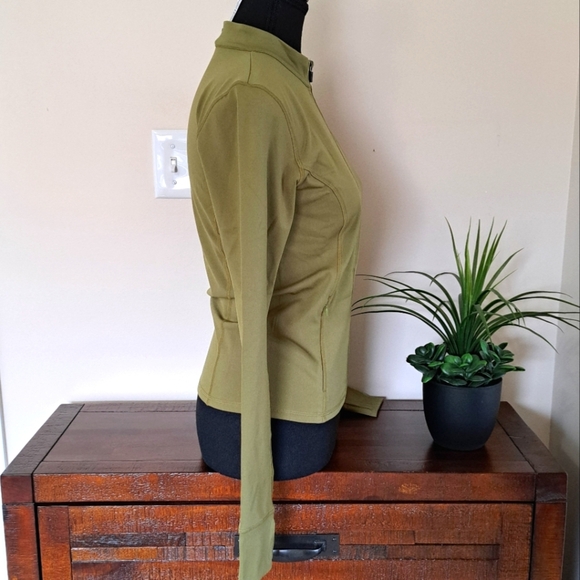 Oner Active Timeless Jacket Olive Green  Activewear Zip Front Top - Picture 12 of 15